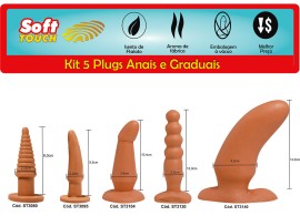 Kit 5 Plugs Anais e Graduais Soft Touch